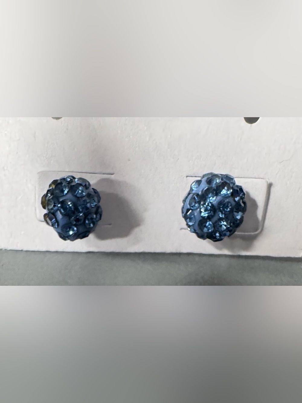 Blue Crystal Cluster Stud Earrings - Womens Jewelry dainty feminine